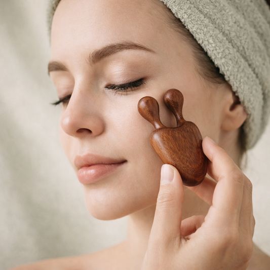 Meridian Balance – Gesichts-Massagetool aus Naturholz
